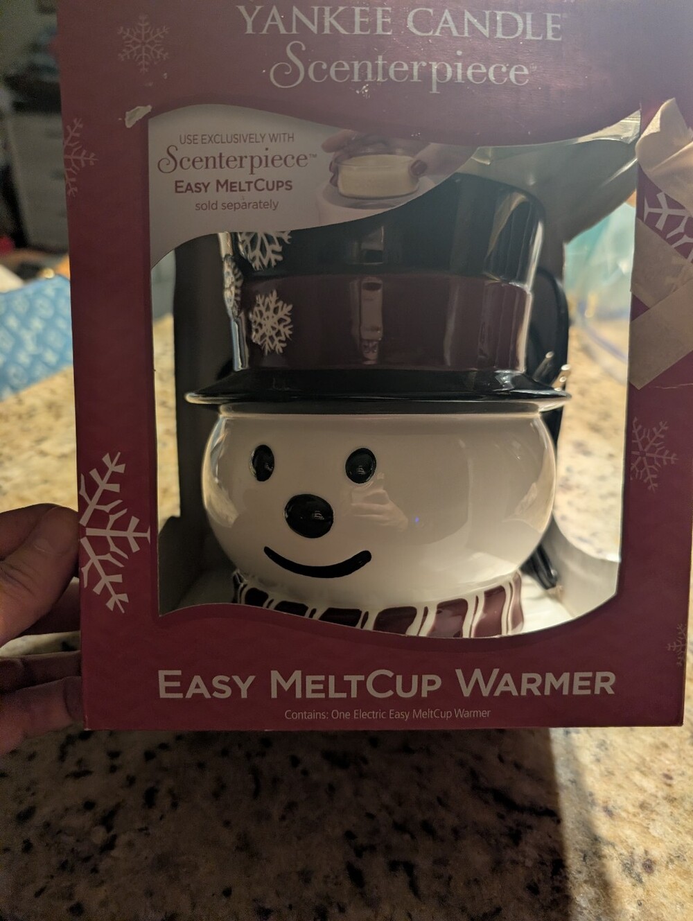 Yankee Candle Easy Melt Cup Warmer Christmas Theme Snowman